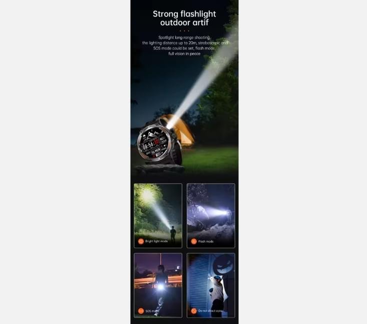 Reloj Inteligente para Hombres 3ATM Resistente al Agua | KT76 Reloj Deportivo Digital con Rastreador de Fitness - Image 7